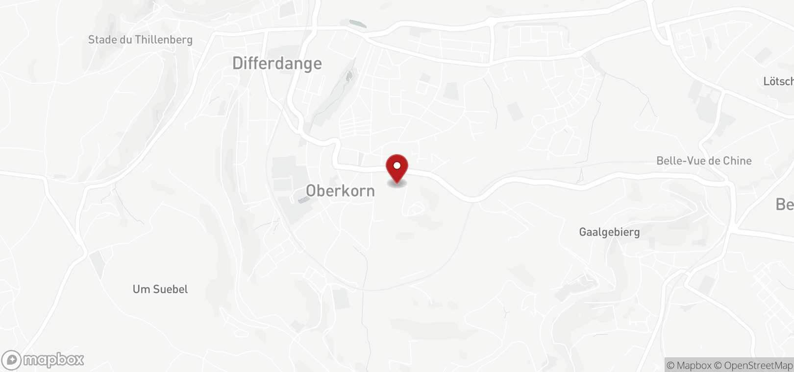 Terrain constructible en vente à Oberkorn, commune de Differdange (map)