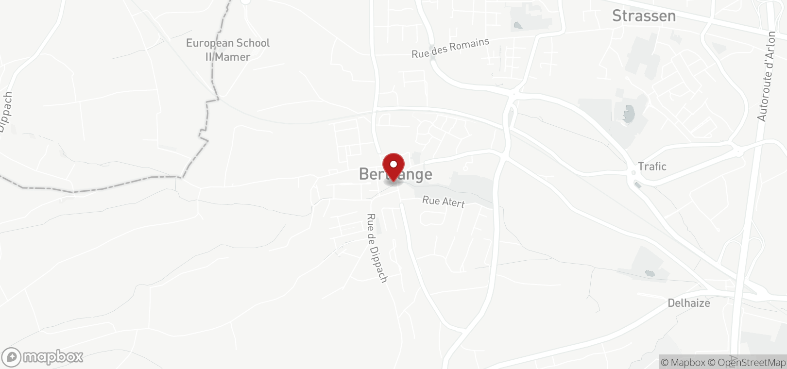 Terrain constructible en vente à Bertrange (map)