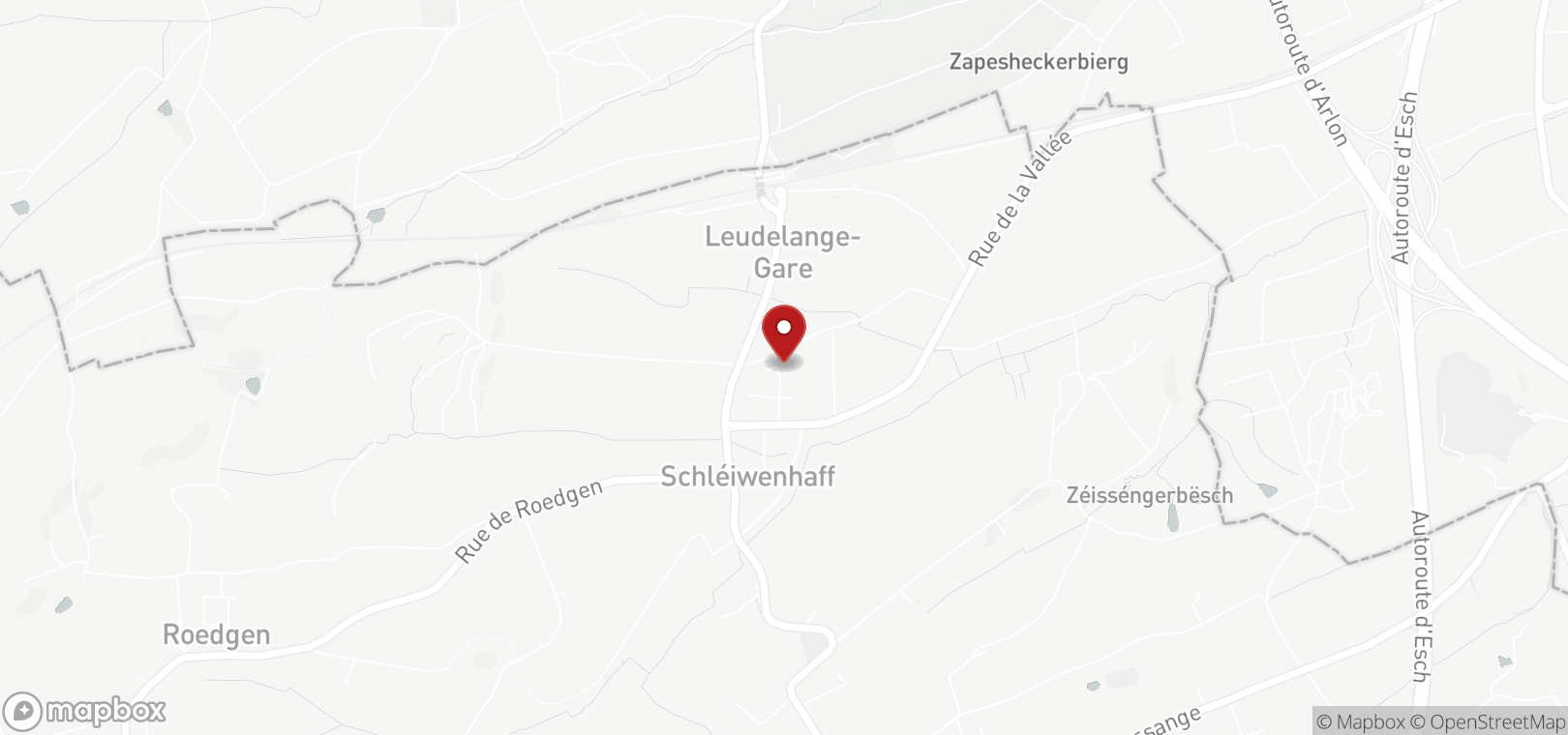 Terrain constructible en vente à Leudelange (map)