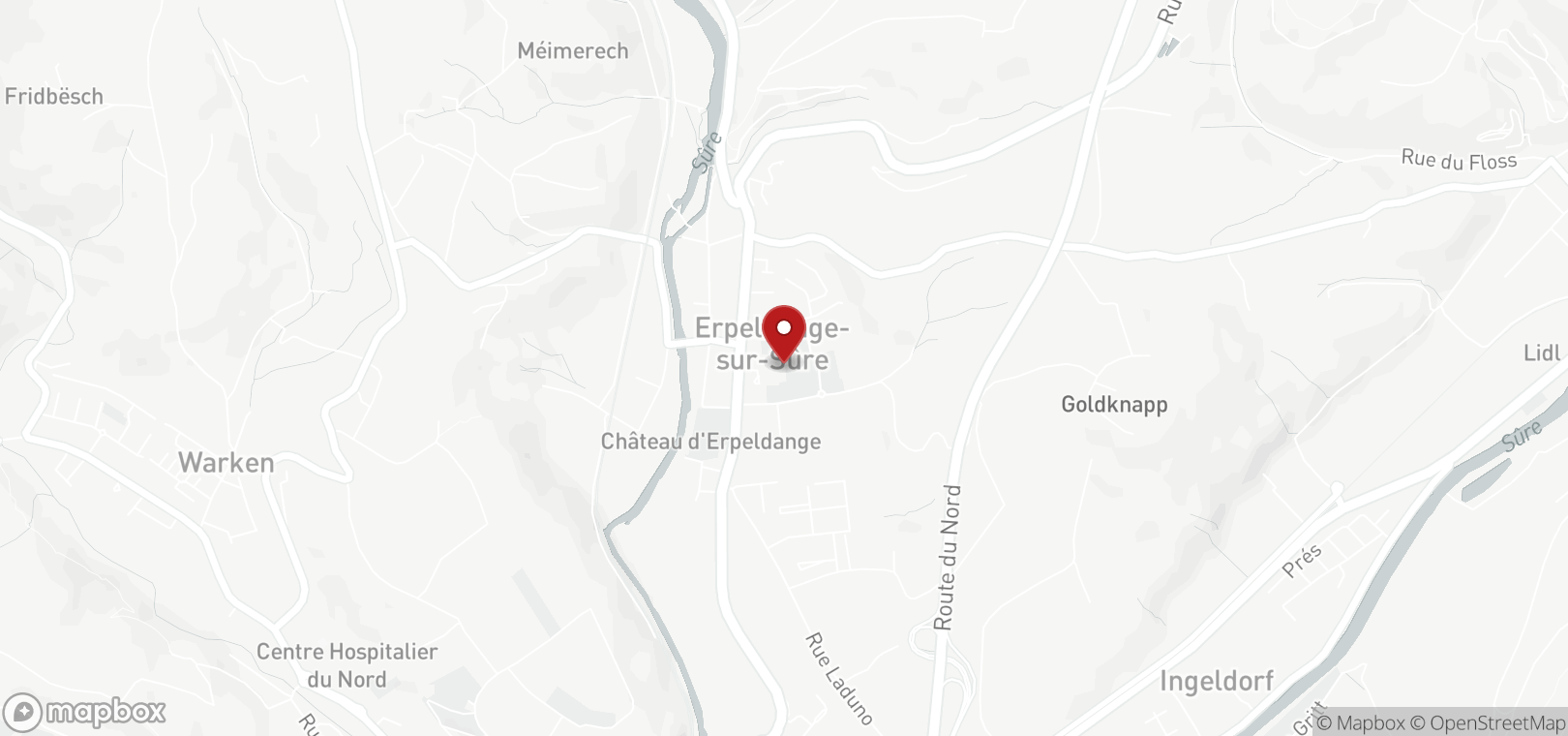 Terrain constructible en vente à Erpeldange-sur-Sûre (map)
