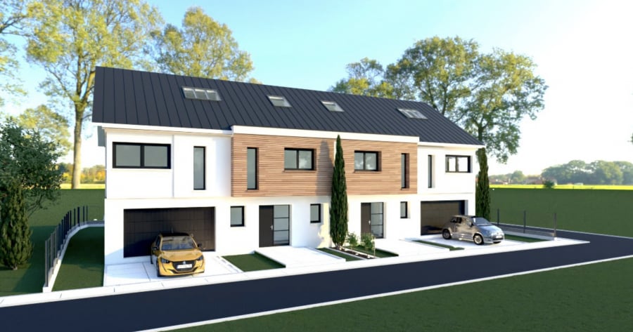 Maison jumelée 4 chambres en vente à Trintange, commune de Bous-Waldbredimus