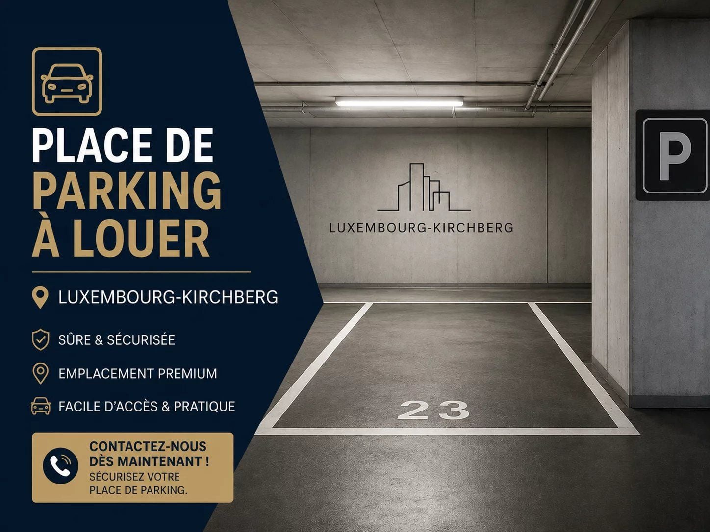 Parking en location à Luxembourg-Kirchberg