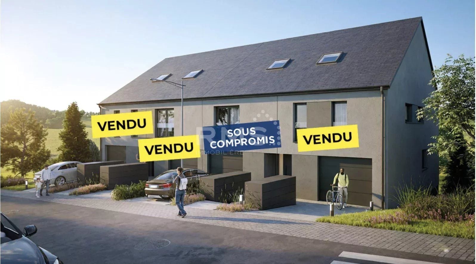 Maison jumelée 3 chambres en vente à Blaschette, commune de Lorentzweiler