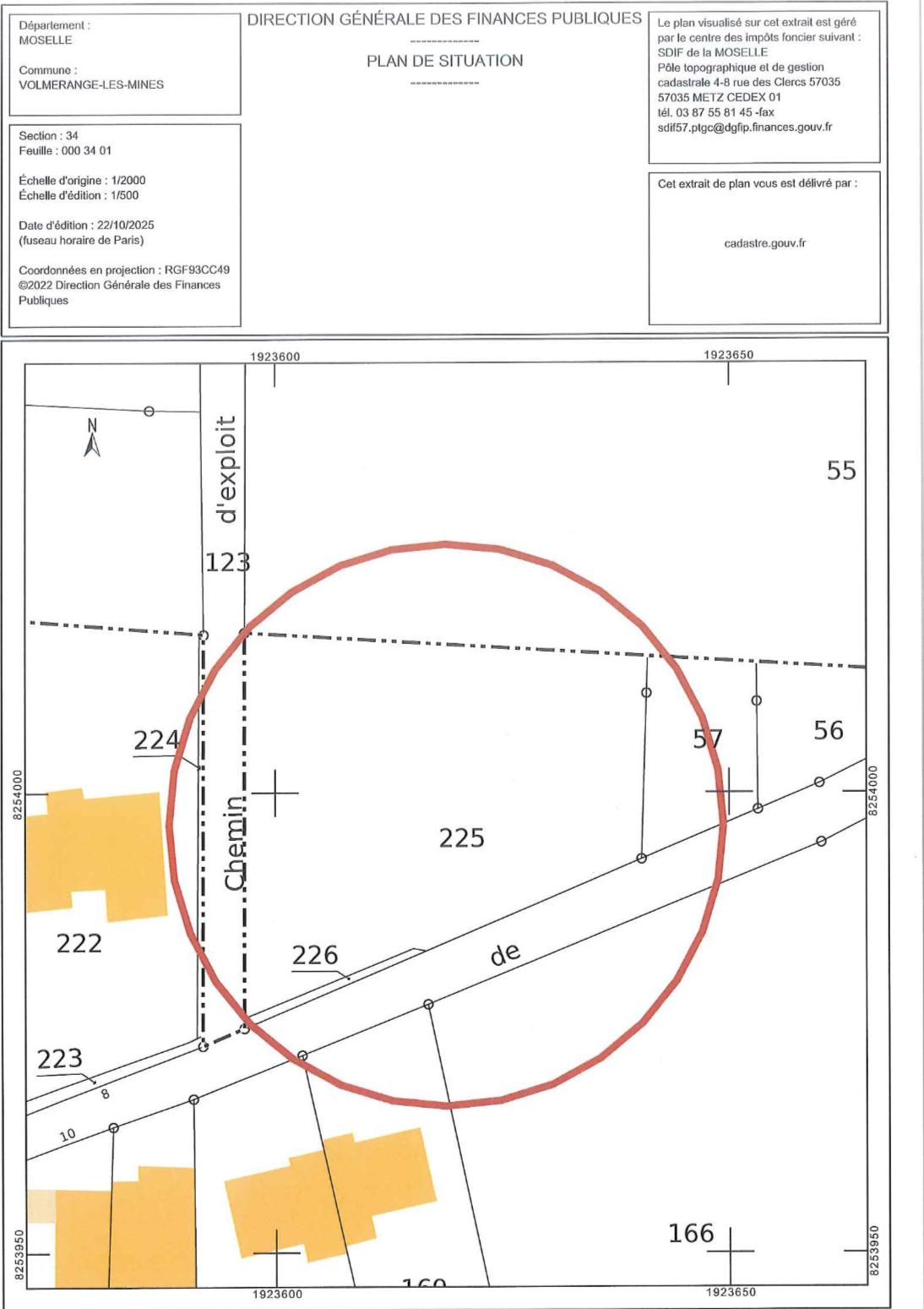 Terrain constructible en vente à Volmerange-les-Mines