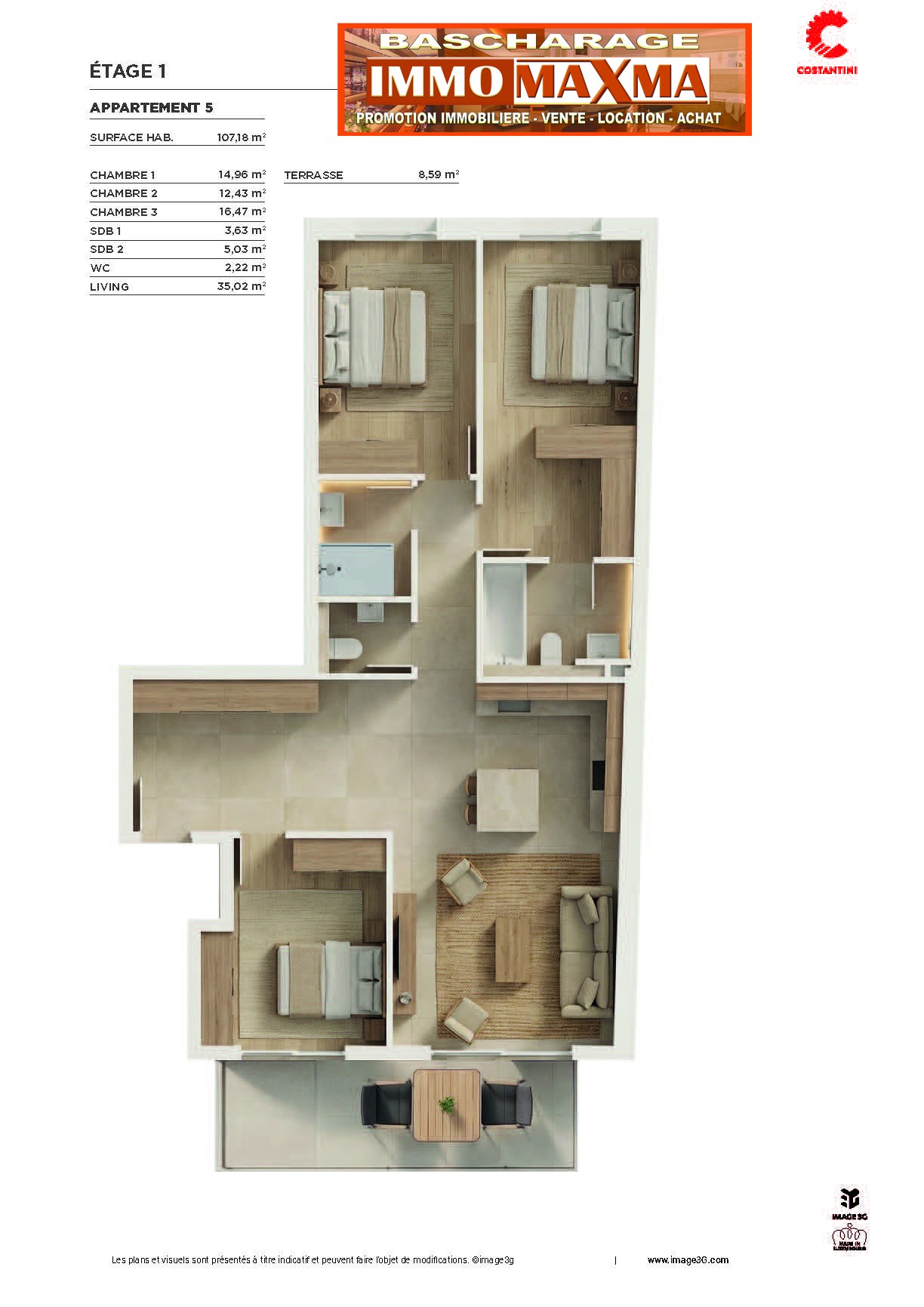 Appartement 3 chambres en vente à Esch-sur-Alzette