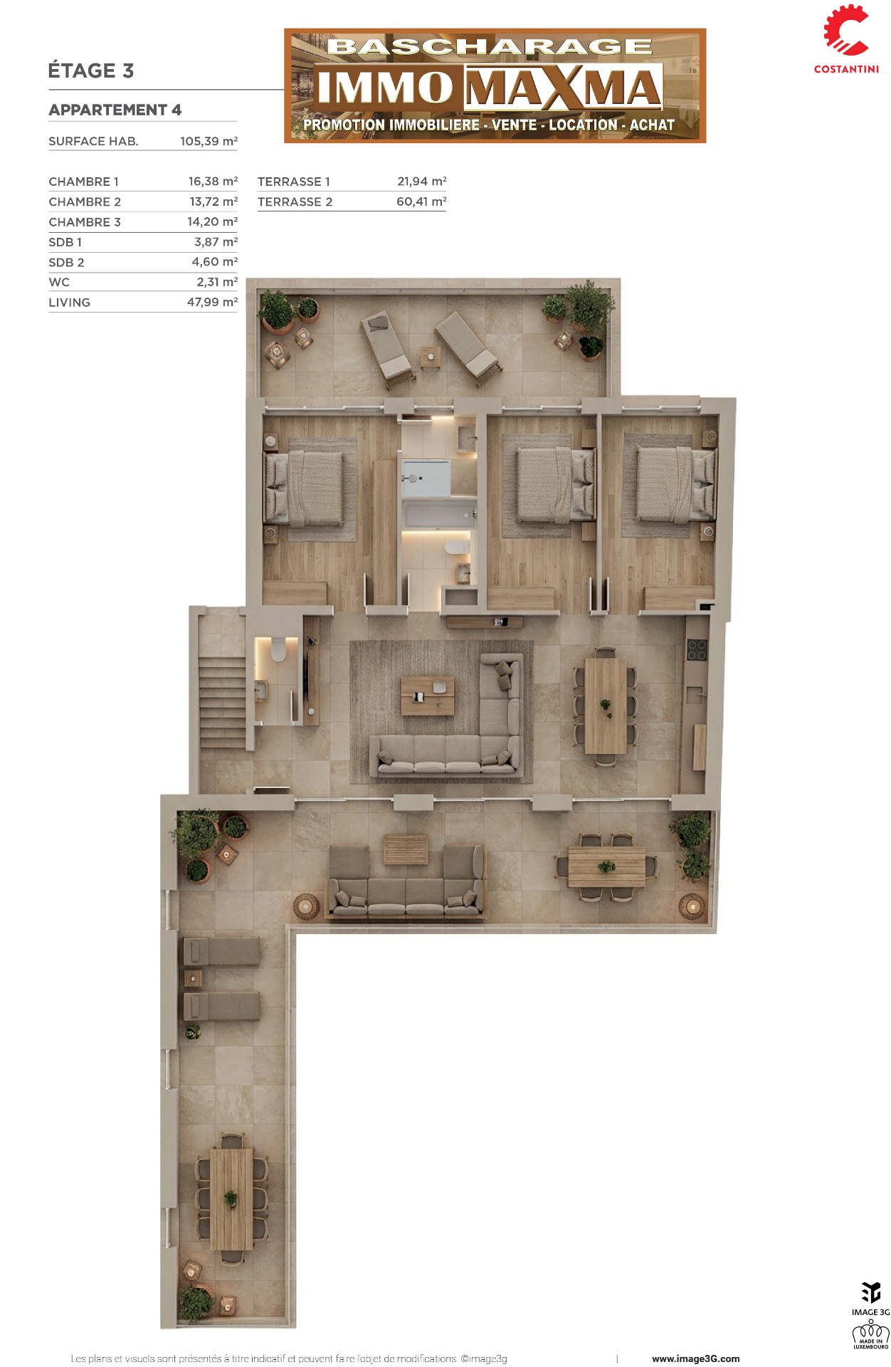 3-bedroom Apartment for sale in Esch-sur-Alzette
