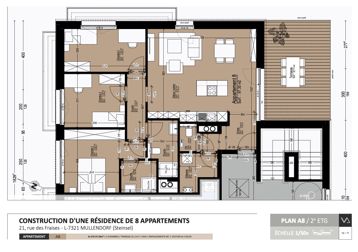 3-bedroom Apartment for sale in Steinsel