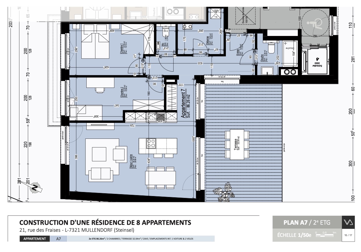 2-bedroom Penthouse for sale in Steinsel