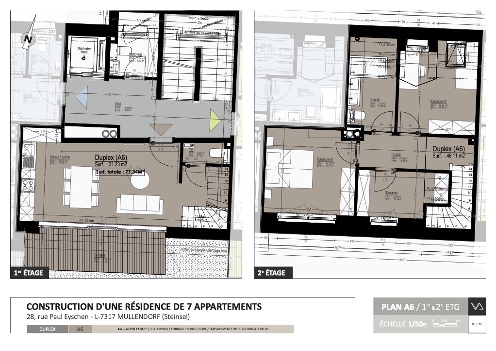 Duplex 2 chambres en vente à Steinsel