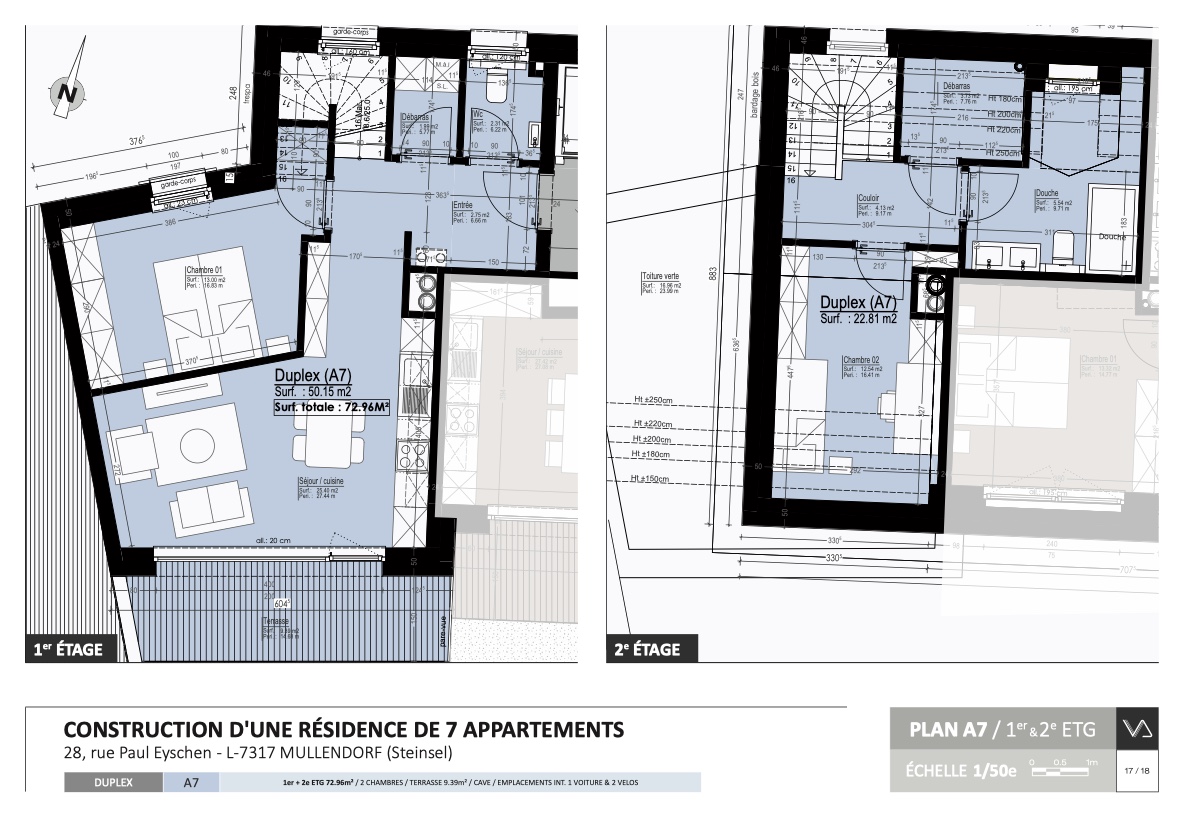 Duplex 2 chambres en vente à Steinsel