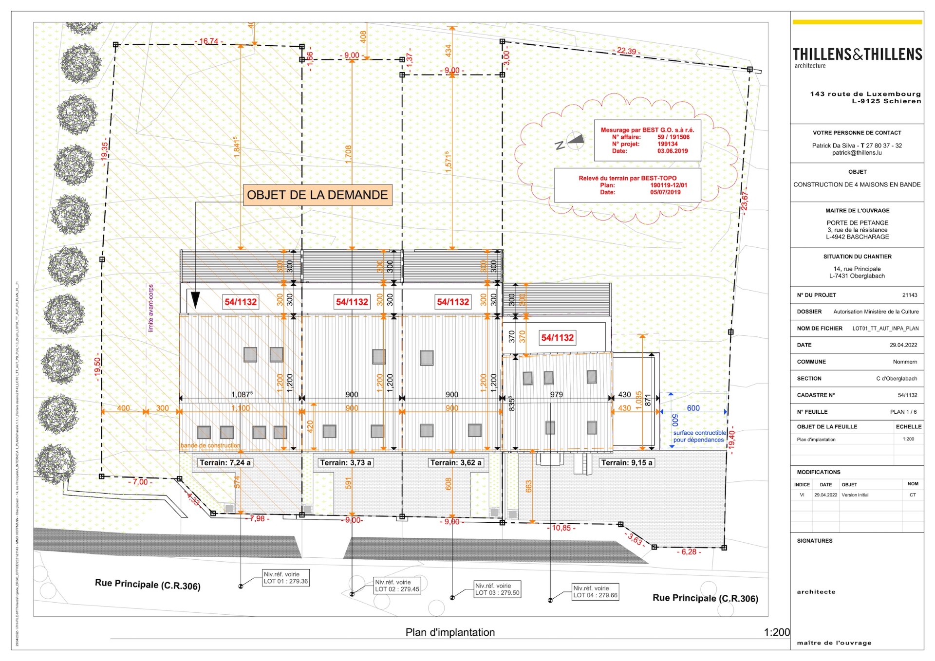 Terrain constructible en vente à Oberglabach, commune de Nommern