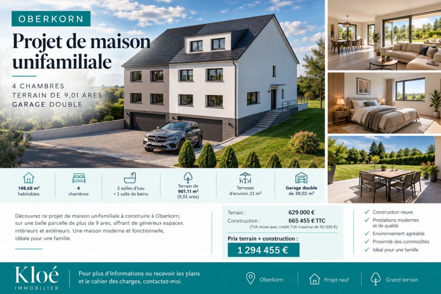 Terrain constructible en vente à Oberkorn, commune de Differdange