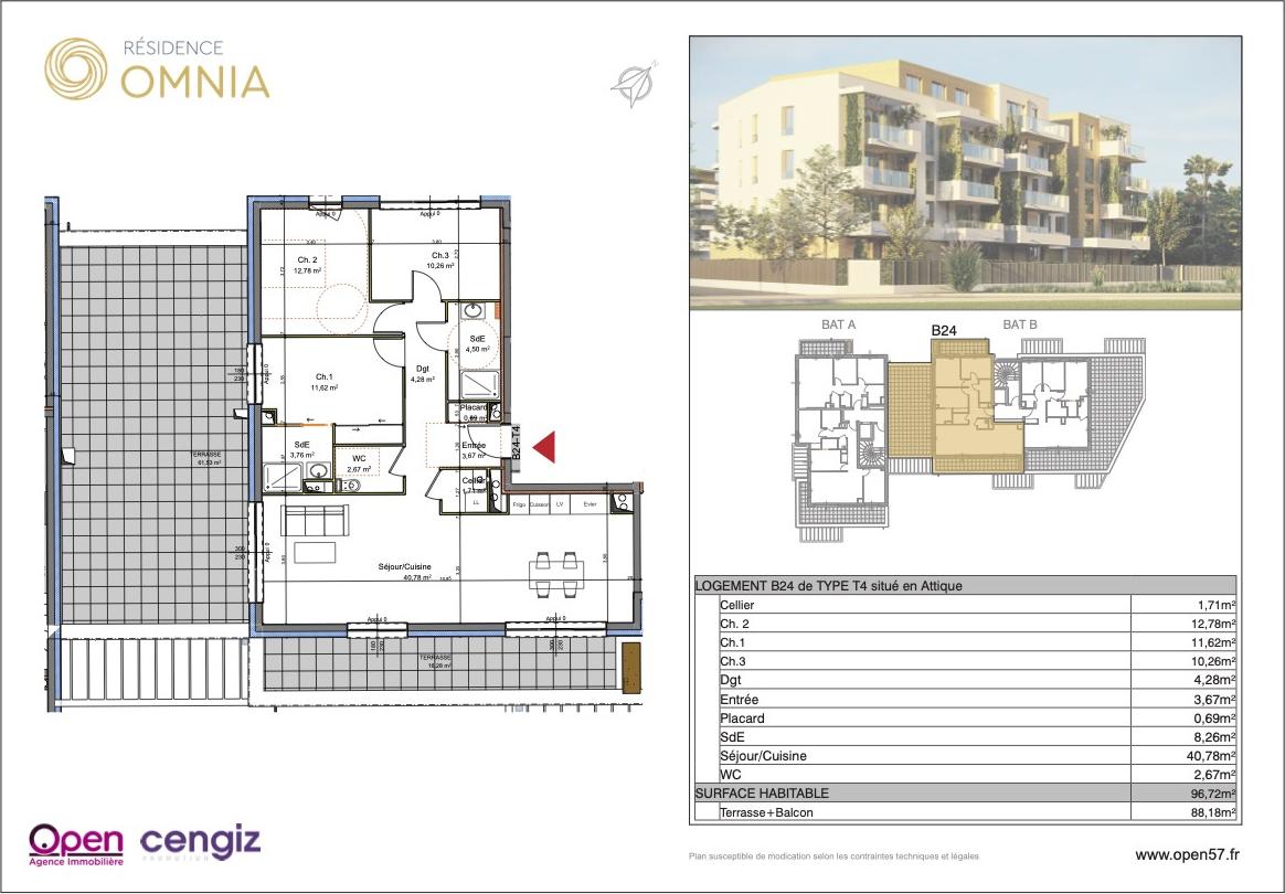 3-Zimmer-Wohnung zum Verkauf in Thionville