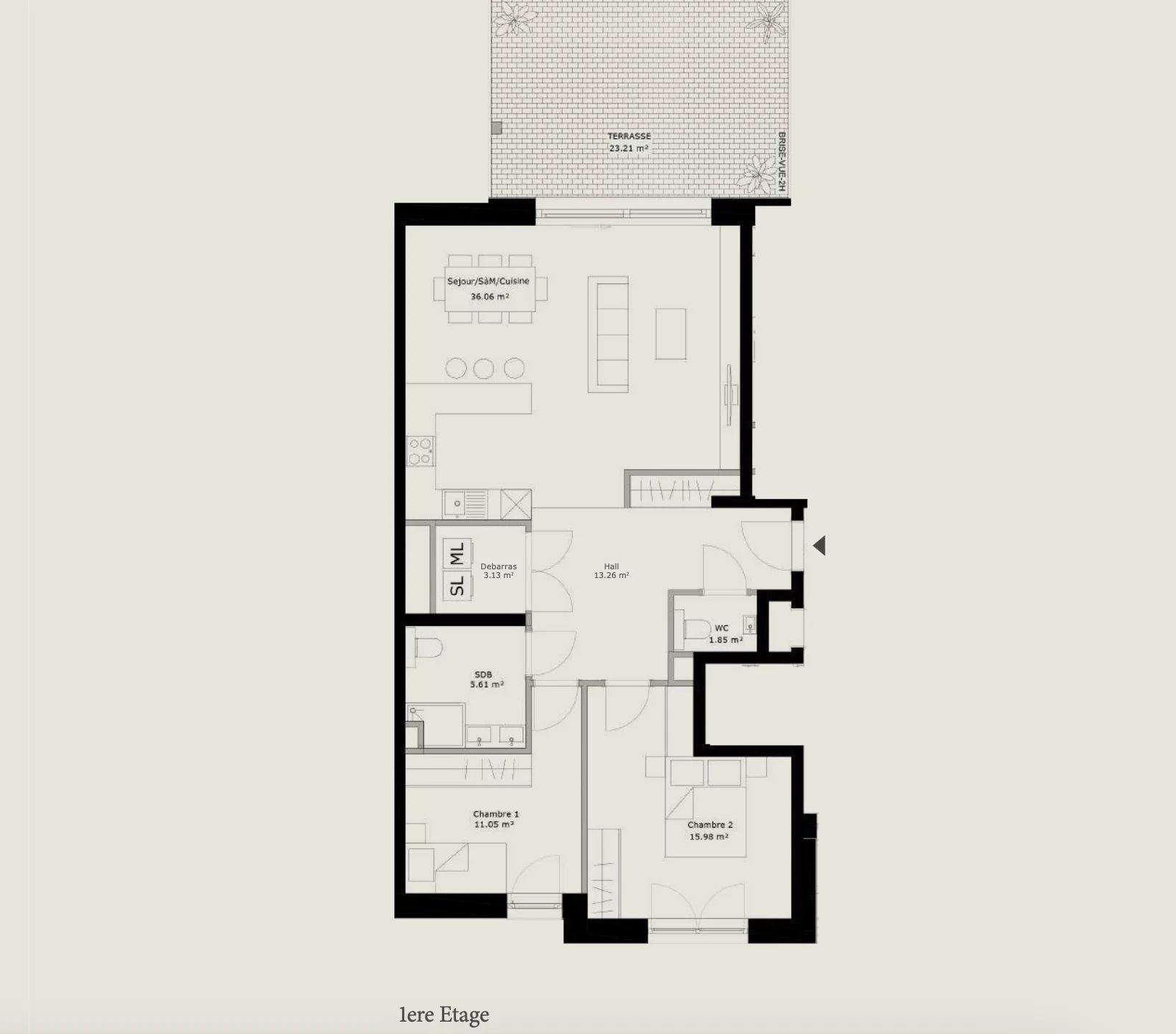 2-bedroom Apartment for sale in Schuttrange