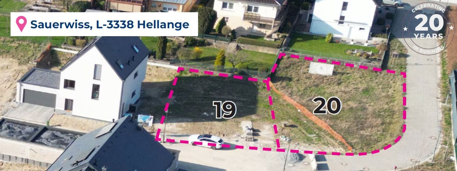 Terrain constructible en vente à Hellange